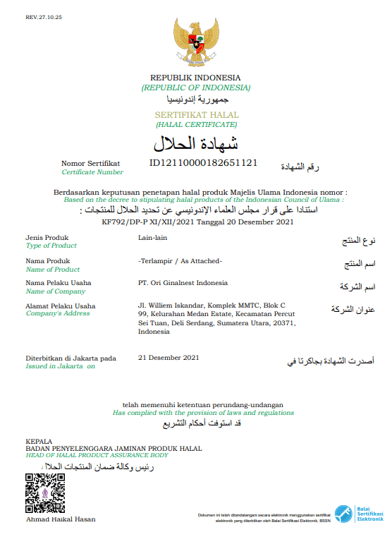 Halal Certificate (2025 Update)