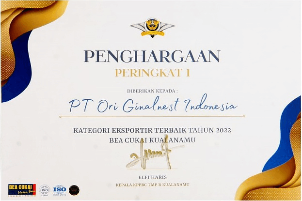 1st Place Best Exporter Category 2022 | Indonesia Bird Nest