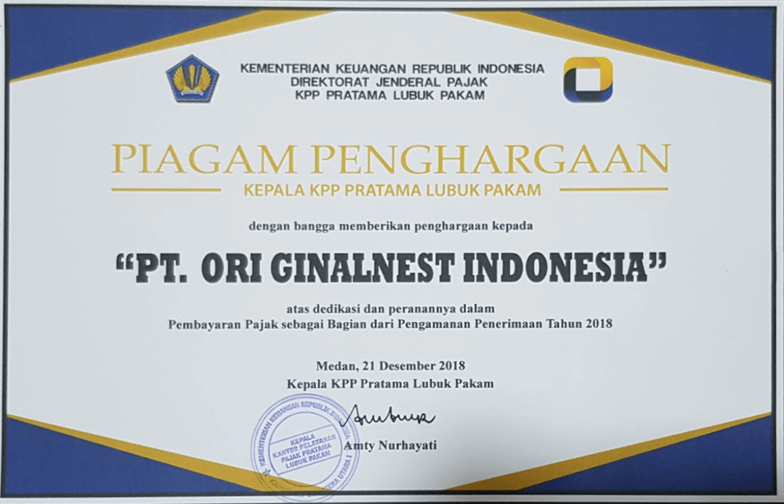 Perusahaan Pembayar Pajak 2018 | Indonesia Bird Nest